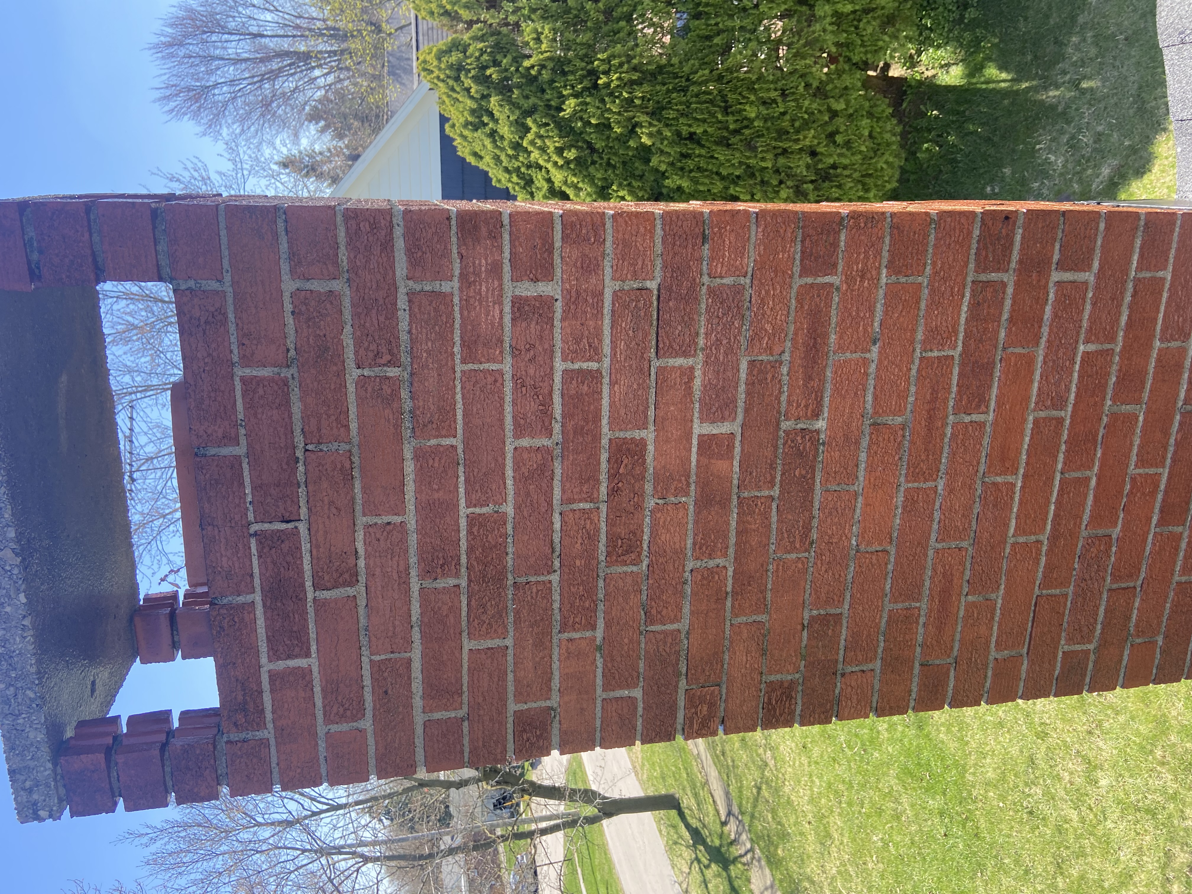 Cleaning Black Streaks on Chimney in Bowling Green Ohio